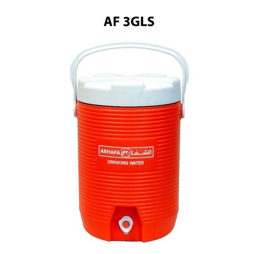 Plastic Orange Ashafa Flask Drinking Water, Capacity : 12 Ltr