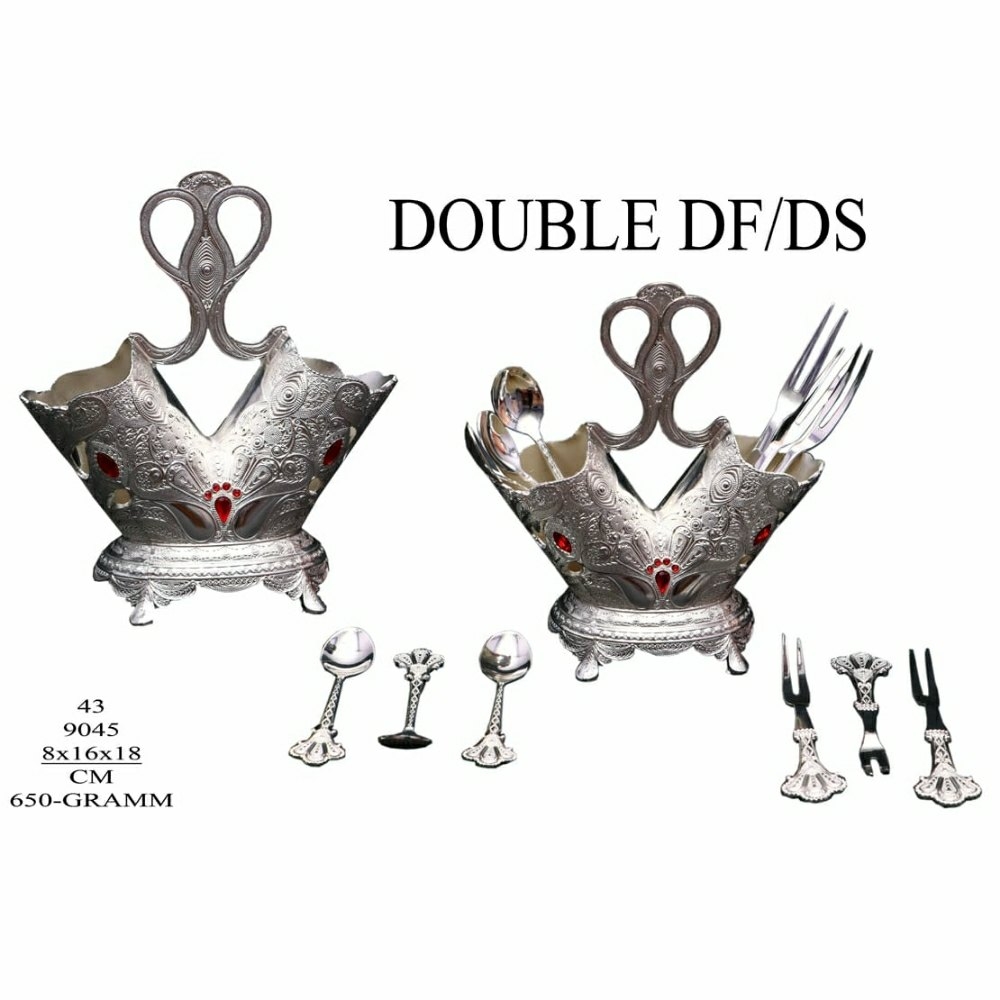 Double silver with 6 spoon, For Home