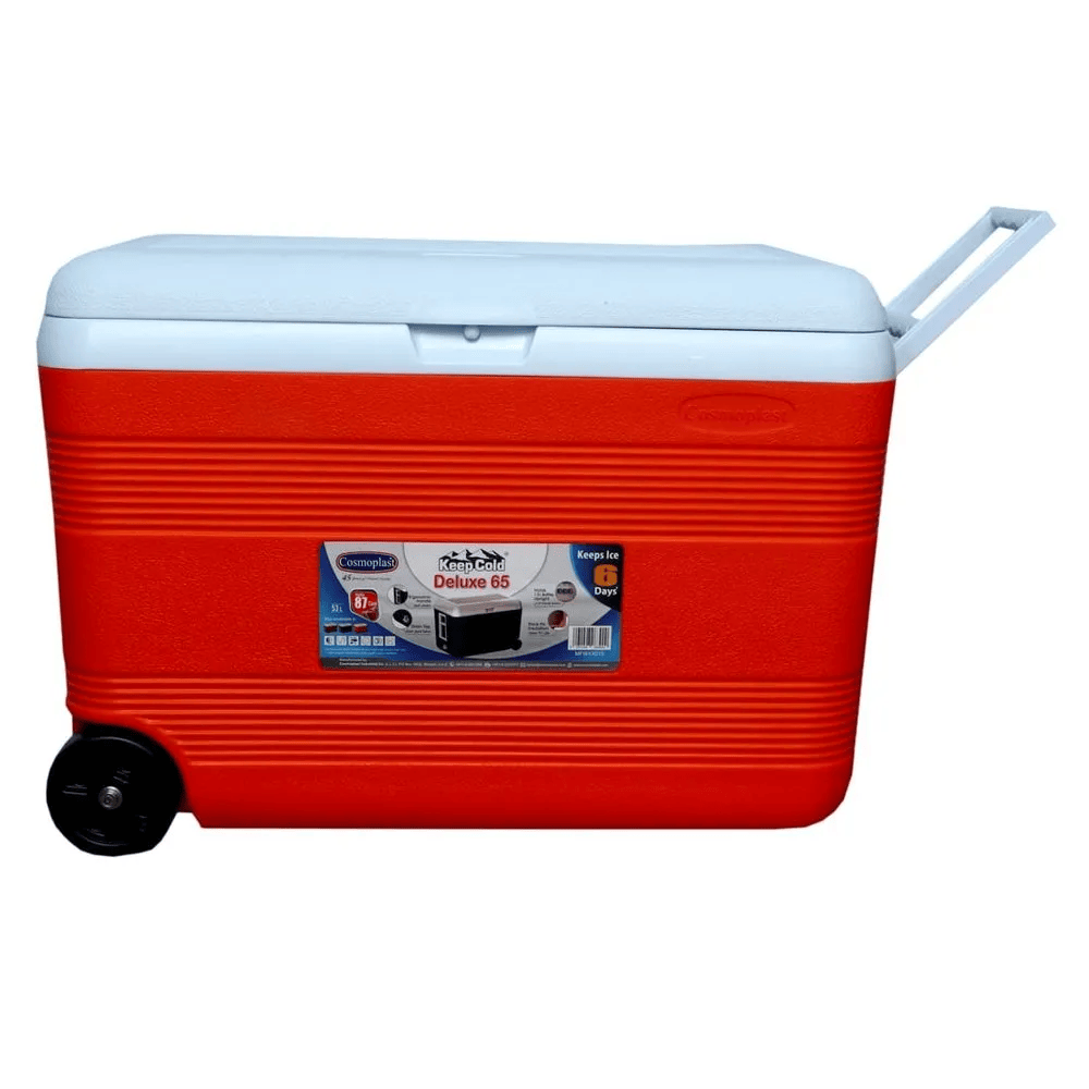 Cosmoplast UAE Plastics Icebox deluxe with wheels 65, Capacity: 52.80